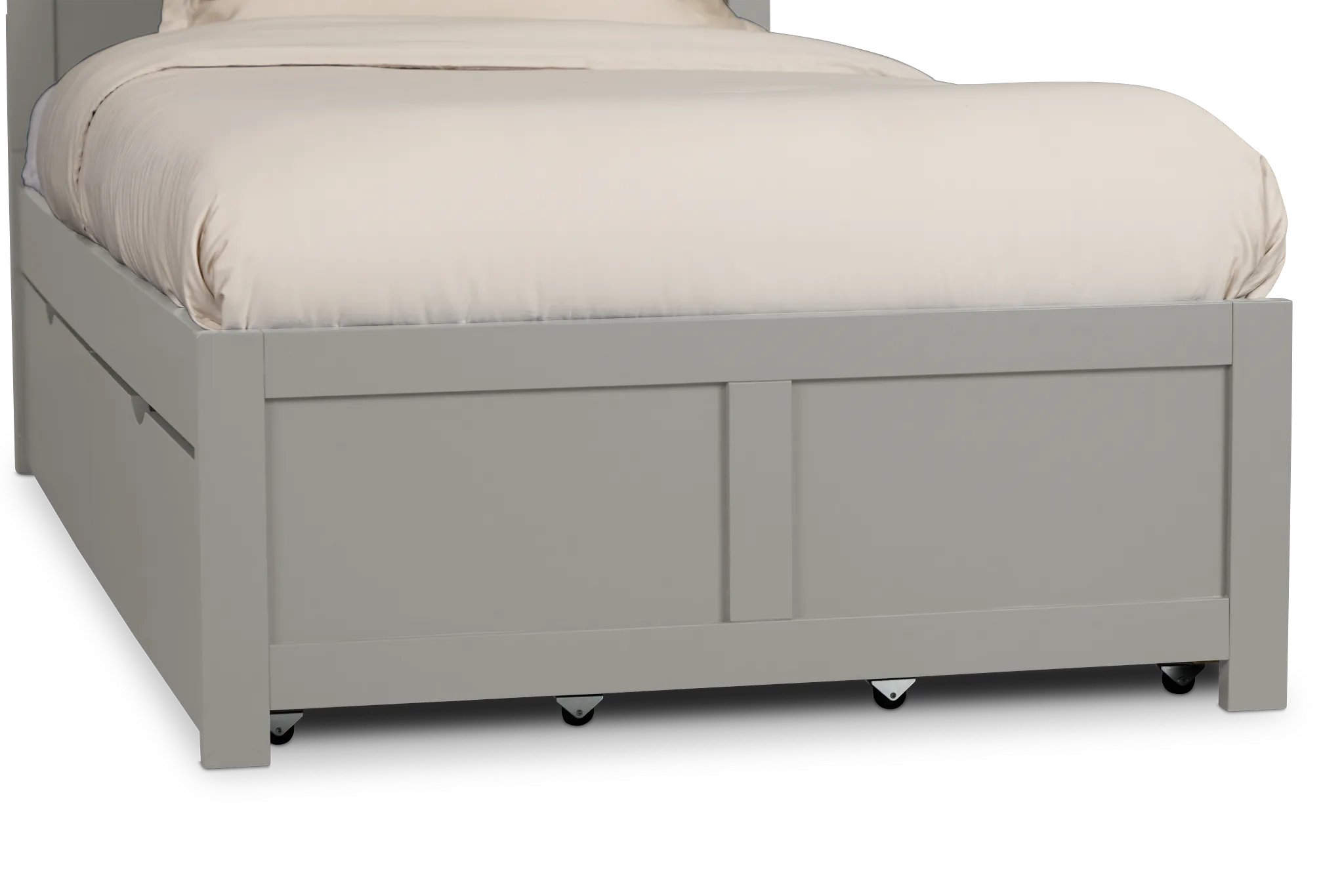 Charleston Gray Panel Bed With 4 Storage Drawers