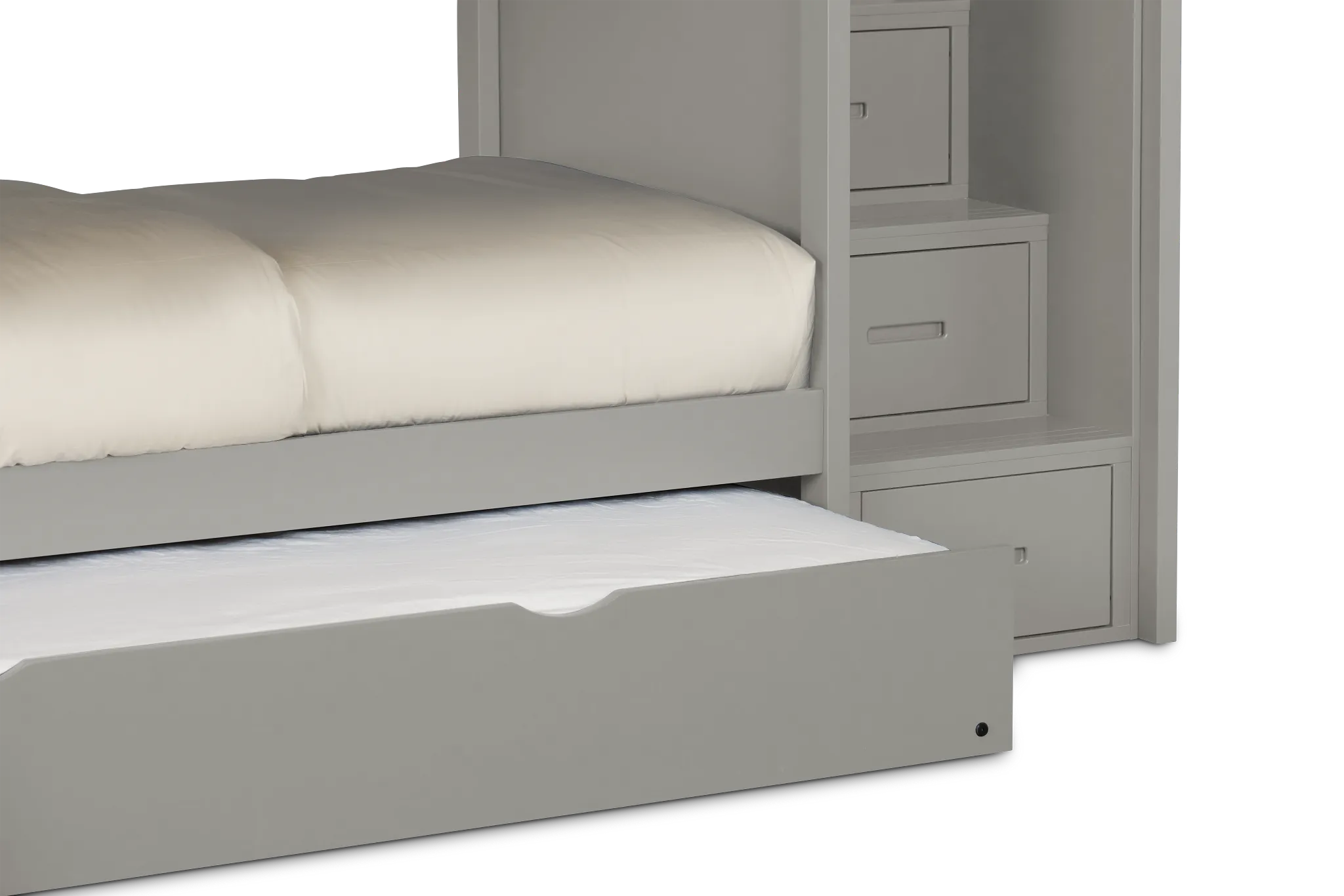 Charleston Gray Step Trundle Bunk Bed