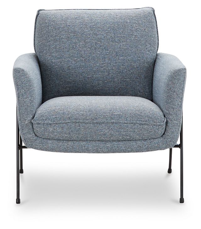Kace Blue Fabric Accent Chair