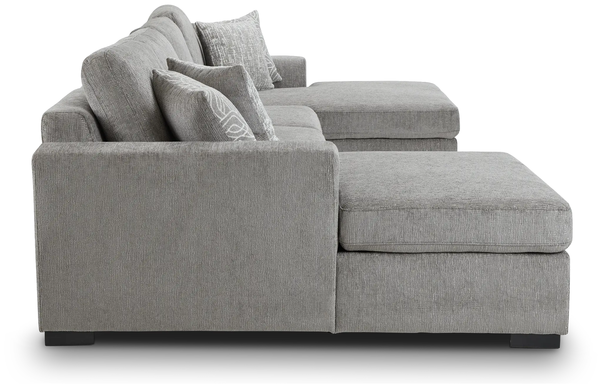Blakely Gray Fabric Double Chaise Sleeper Storage Sectional Blakely Gray Fabric Double Chaise Sleeper Storage Sectional