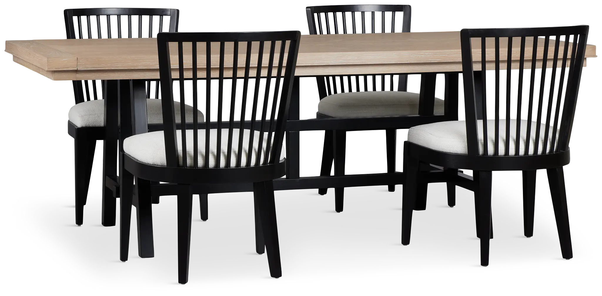 Southlake Two-tone Rectangular Table & 4 Wood Chairs Southlake Two-tone Rectangular Table & 4 Wood Chairs