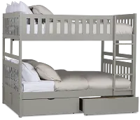 Charleston Gray Storage Bunk Bed