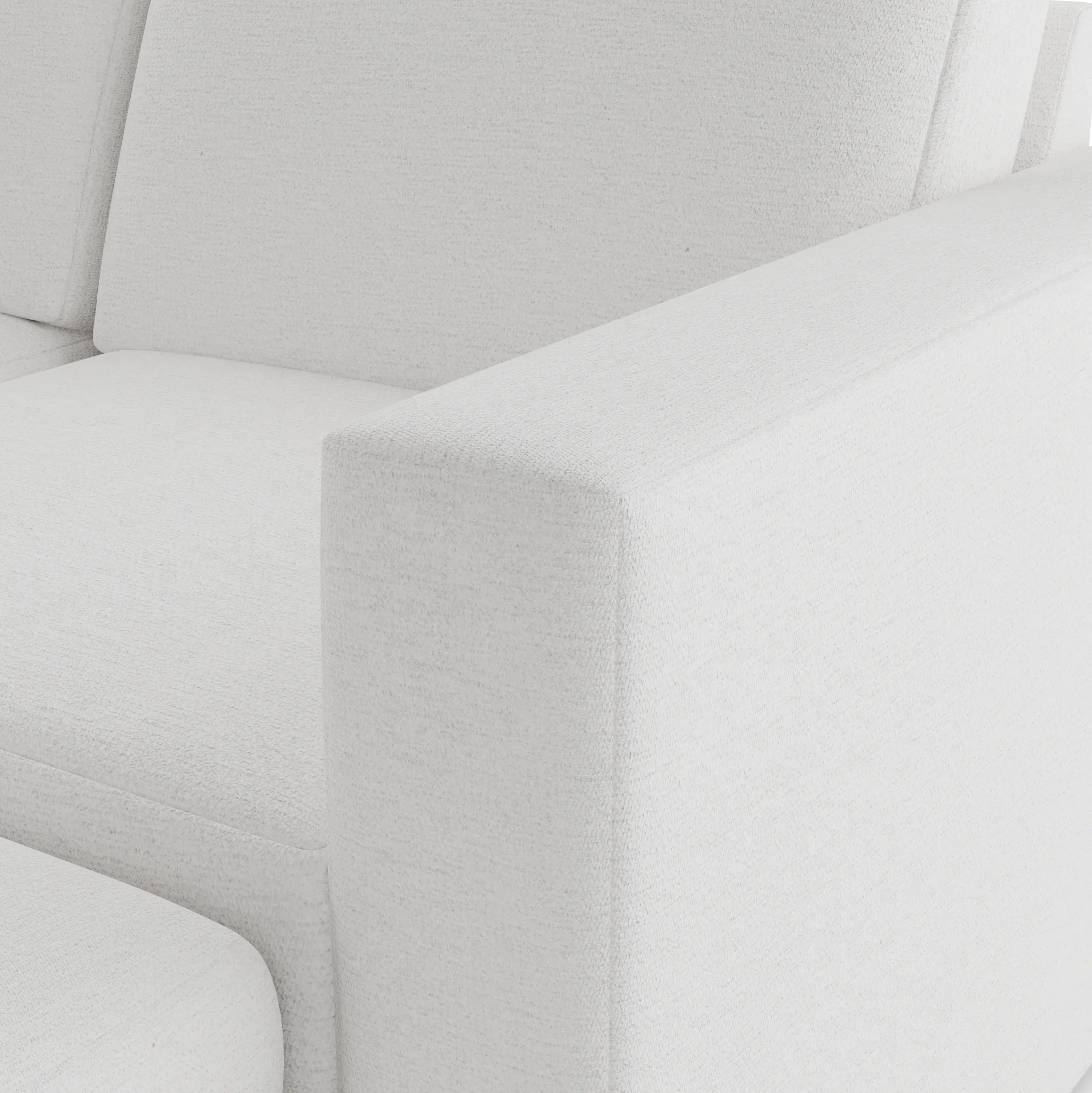 Citymod White Fabric 6-piece Pit Sectional