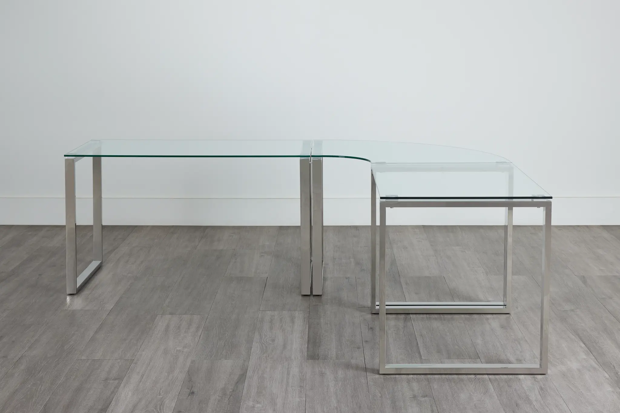 Olympia Glass Large Corner Desk Olympia Glass Large Corner Desk
