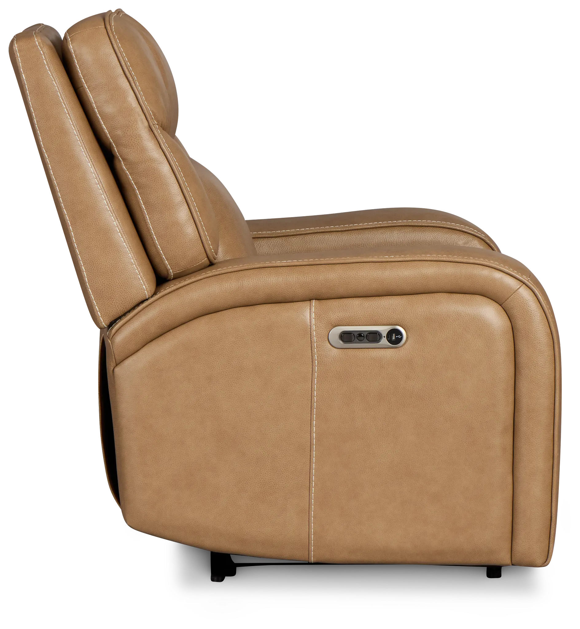 Jasper Light Brown Leather Power Recliner