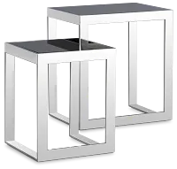 Nova Black Set Of 2 Nesting End Table