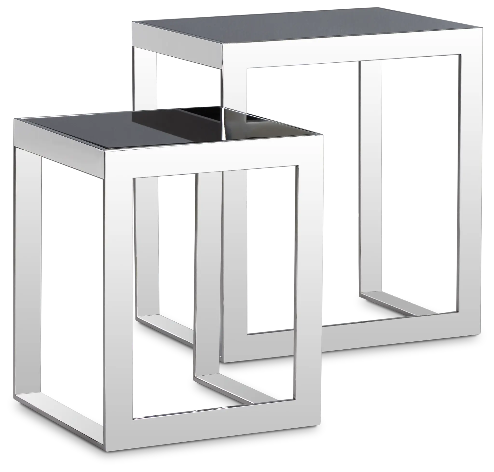 Nova Black Set Of 2 Nesting End Table Nova Black Set Of 2 Nesting End Table