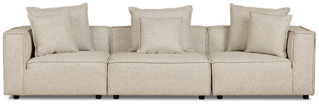 Tatum Beige Fabric 3-piece Modular Sofa