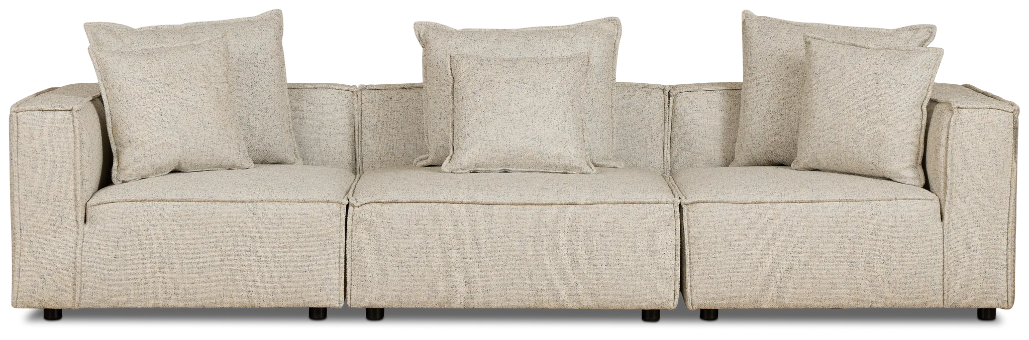 Tatum Beige Fabric 3-piece Modular Sofa