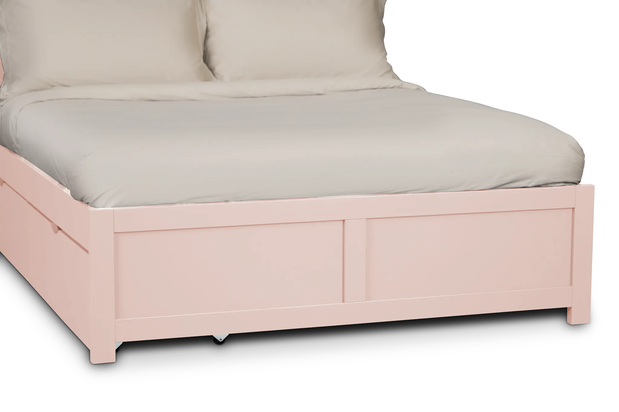 Charleston Pink Panel Bed With 2 Storage Drawers