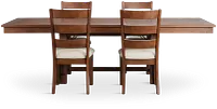 Park City Dark Tone Rectangular Table & 4 Wood Chairs