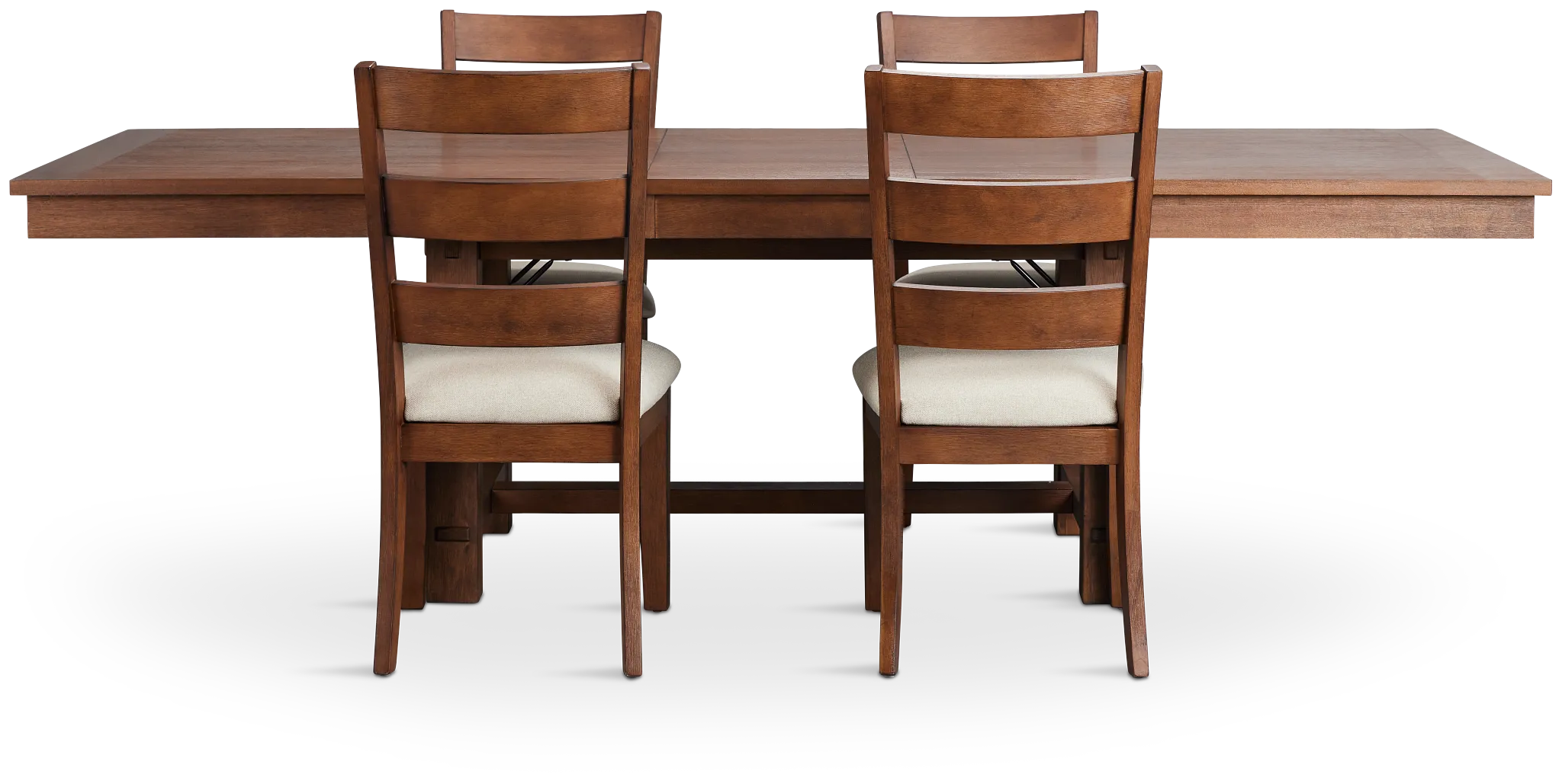 Park City Dark Tone Rectangular Table & 4 Wood Chairs