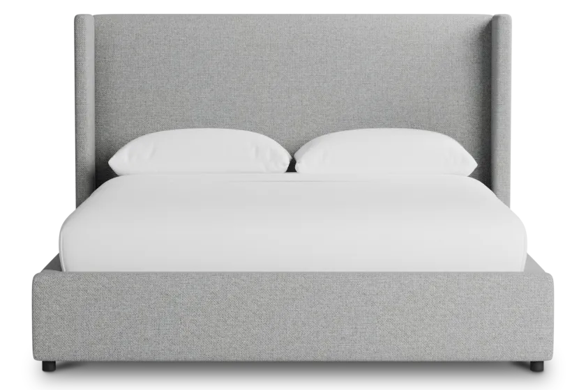 Captiva Suave Gray 48" Upholstered Shelter Bed