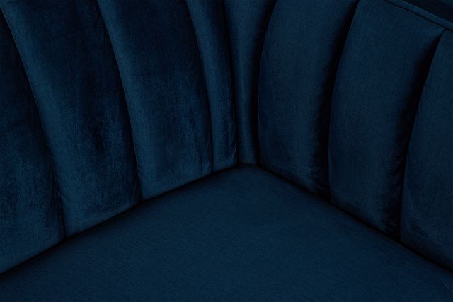 Bella Dark Blue Velvet Right Chaise Sectional