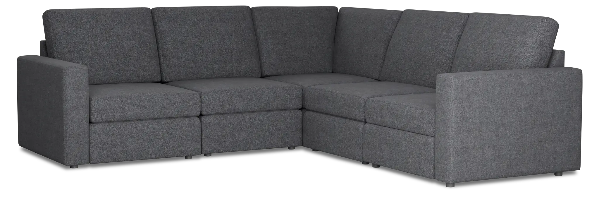 Citymod Dark Gray Fabric Small Two-arm Sectional Citymod Dark Gray Fabric Small Two-arm Sectional