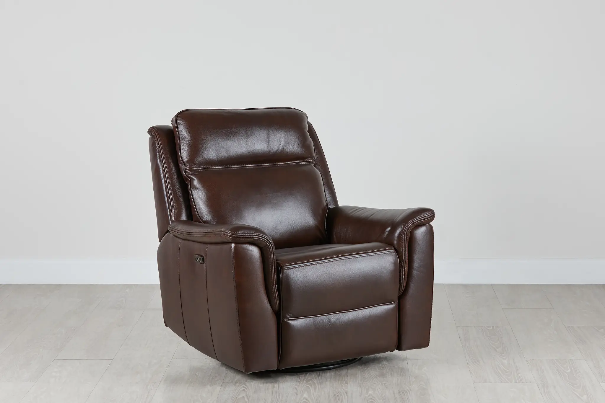 Aiden Brown Leather Power Glider Recliner With Power Headrest Aiden Brown Leather Power Glider Recliner With Power Headrest