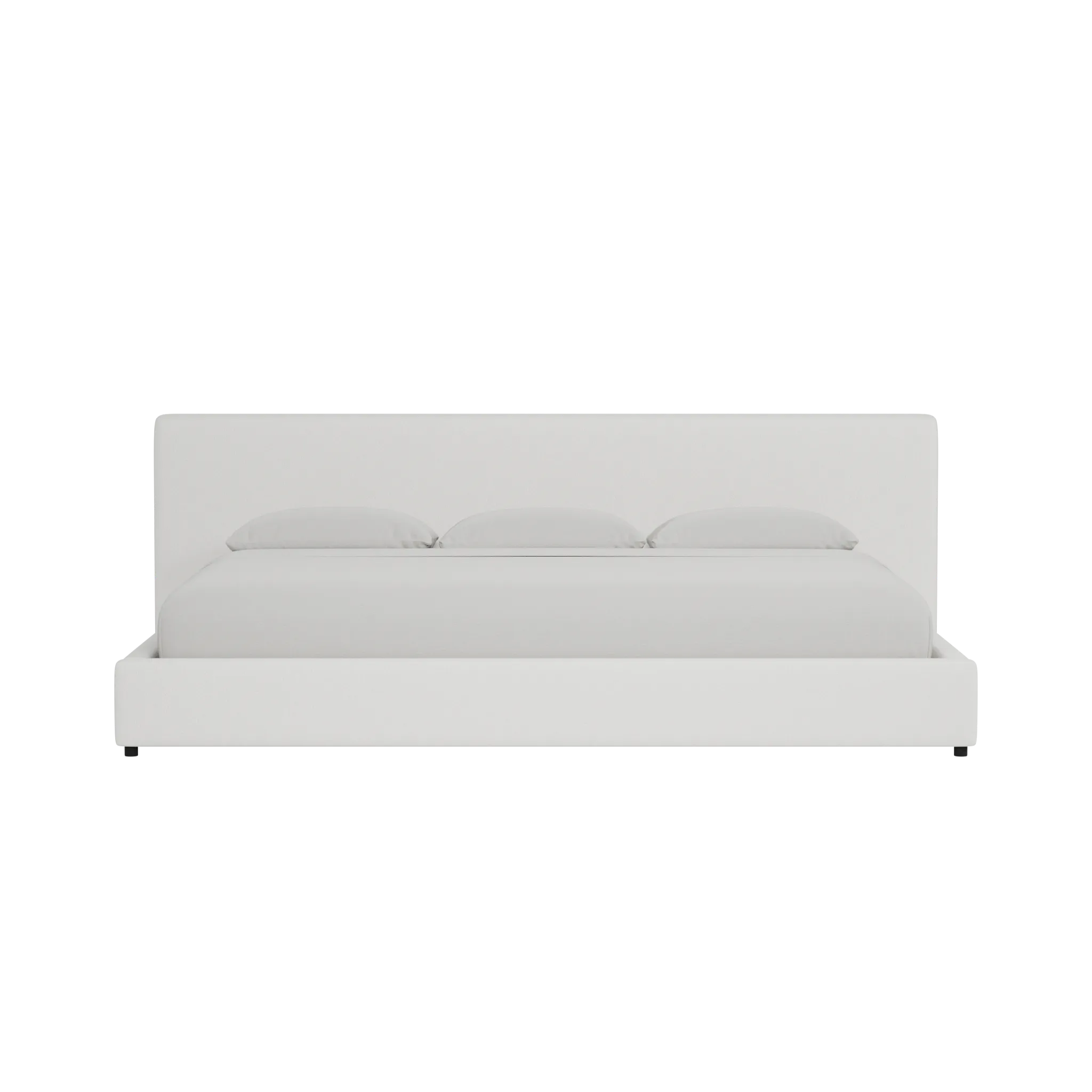 Grayton Sutton White 44" Upholstered Platform Bed