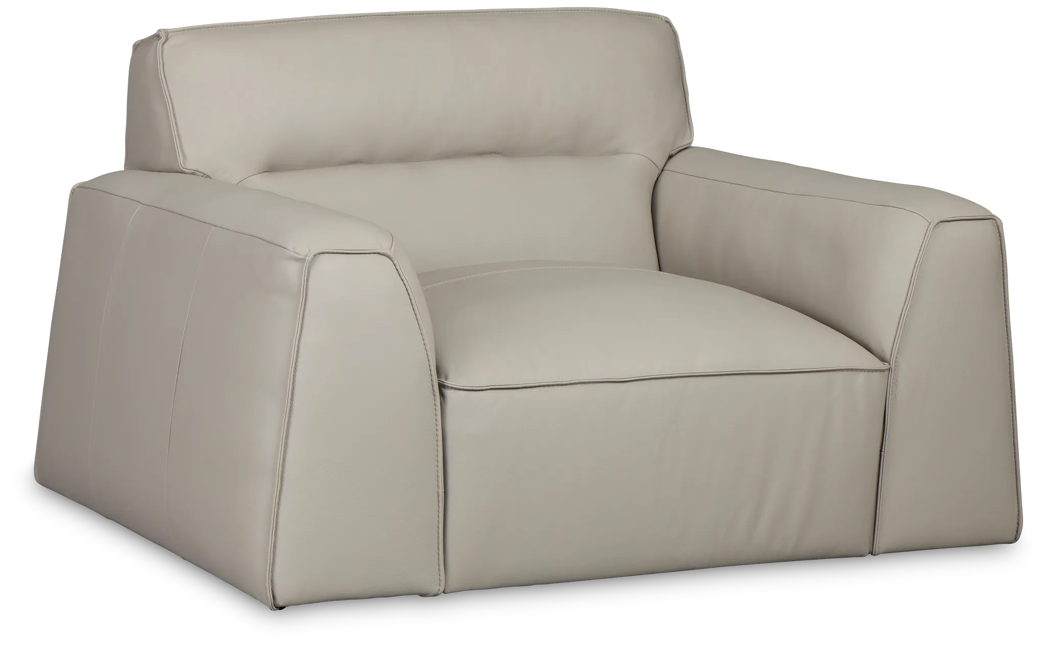 Blanca Gray Leather Swivel Chair