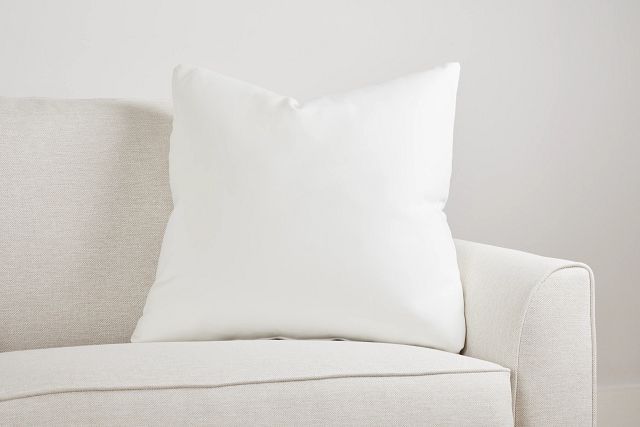 Reign White 24" Accent Pillow