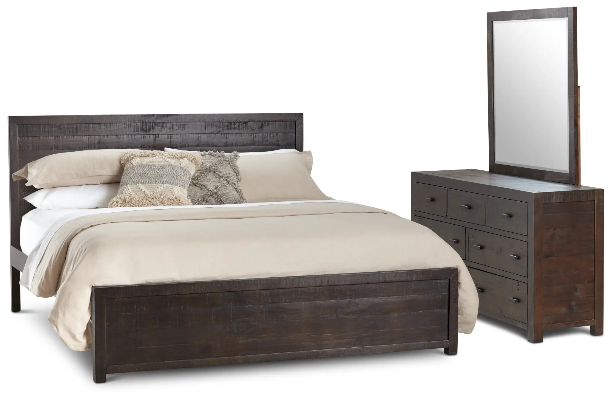 Seattle Dark Tone Wood Platform Bedroom Seattle Dark Tone Wood Platform Bedroom