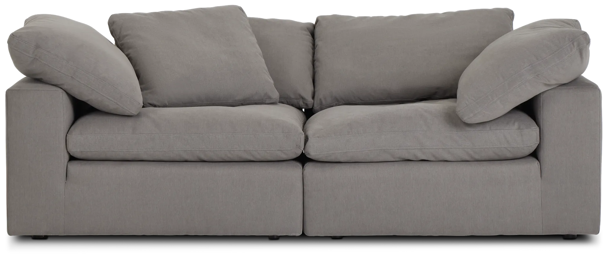 Nixon Light Gray Fabric 2-piece Modular Sofa