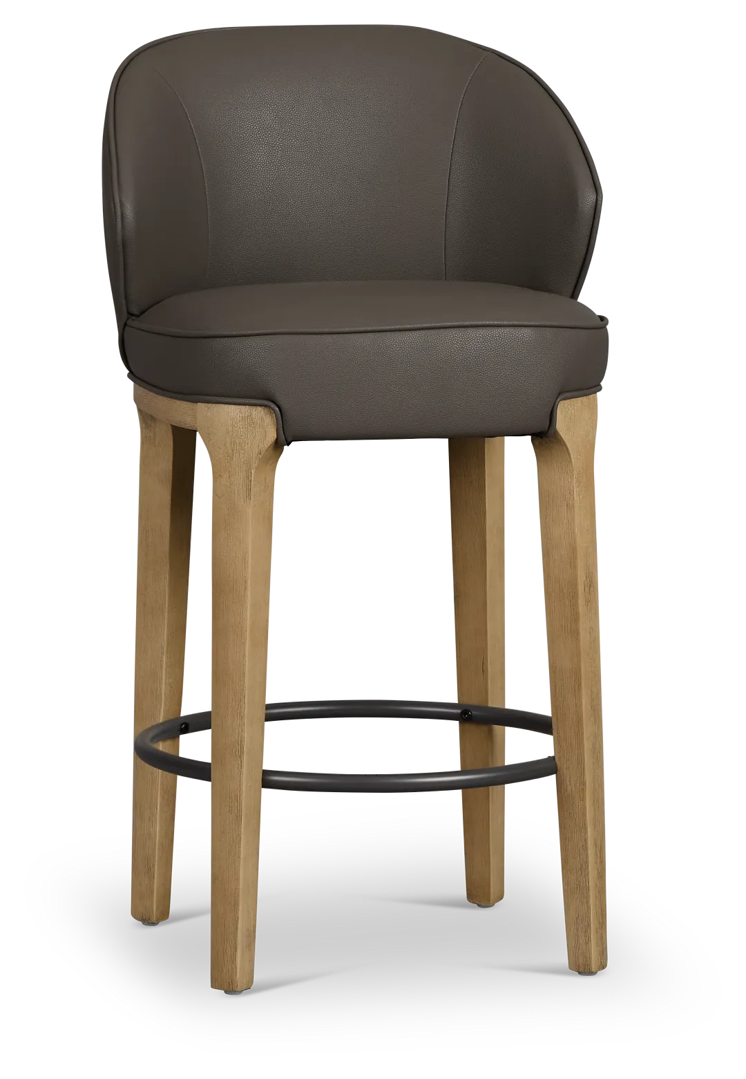 Libby Dark Gray Micro 24" Upholstered Barstool