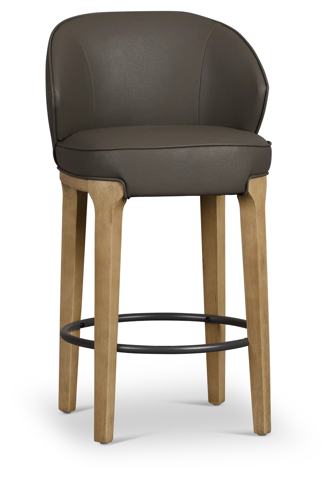 Libby Dark Gray Micro 24" Upholstered Barstool Libby Dark Gray Micro 24" Upholstered Barstool