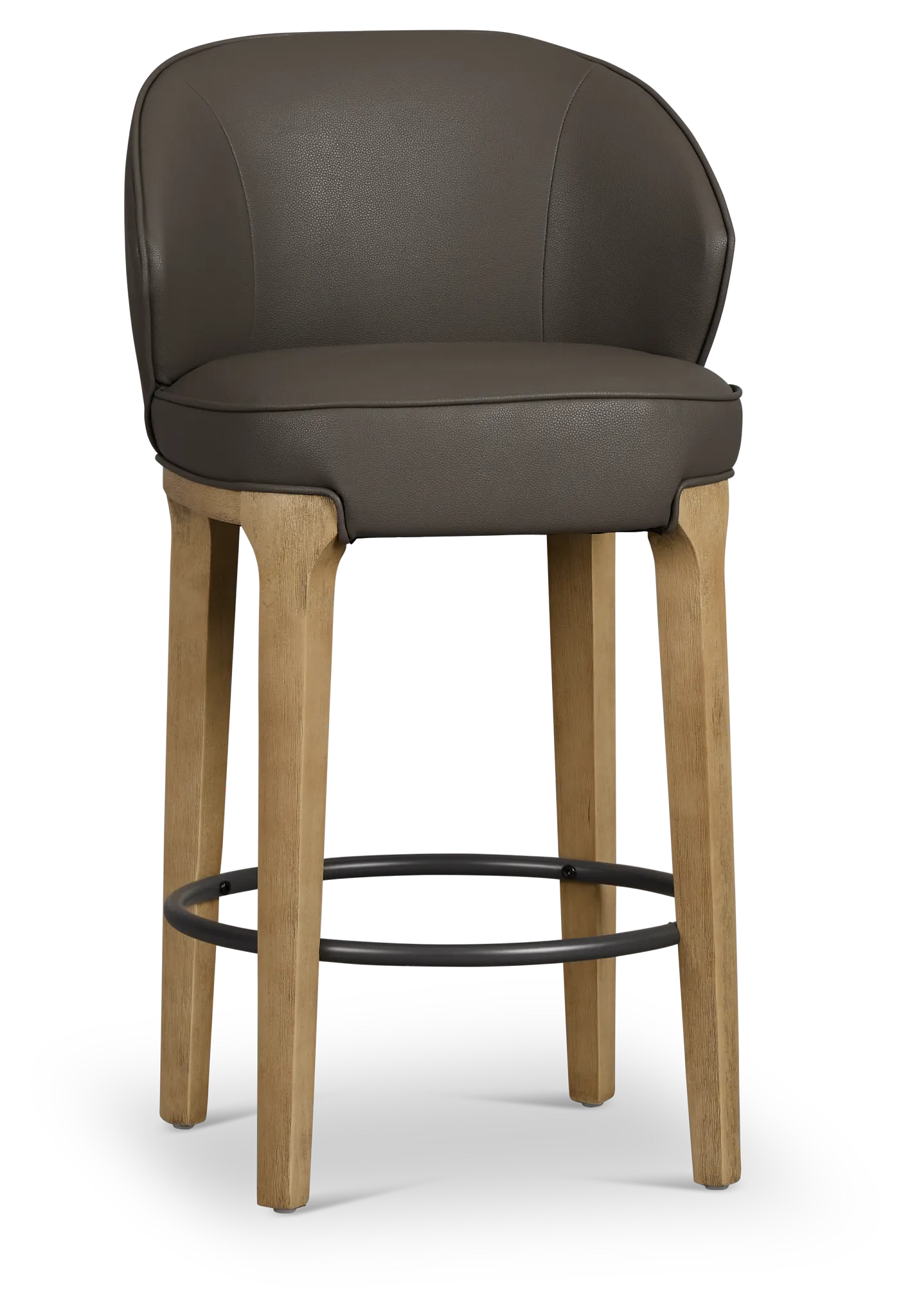 Libby Dark Gray Micro 24" Upholstered Barstool