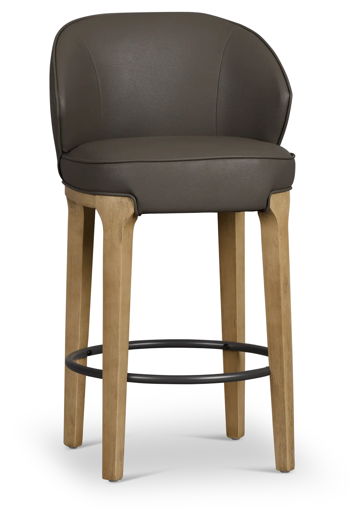 Libby Dark Gray Micro 24" Upholstered Barstool Libby Dark Gray Micro 24" Upholstered Barstool