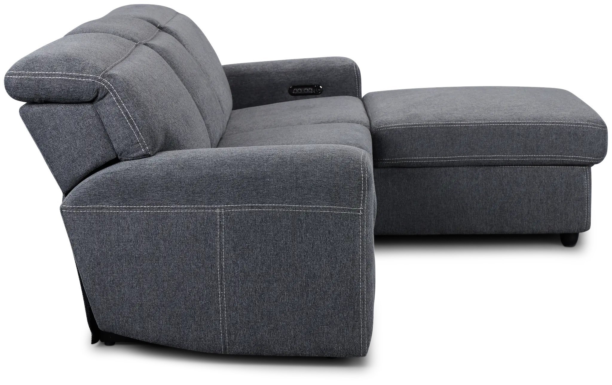 Callum Dark Gray Fabric Small Right Power Chaise Sleeper Sectional Callum Dark Gray Fabric Small Right Power Chaise Sleeper Sectional