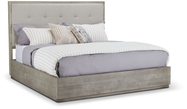 Madden Light Tone Wood Platform Storage Bed