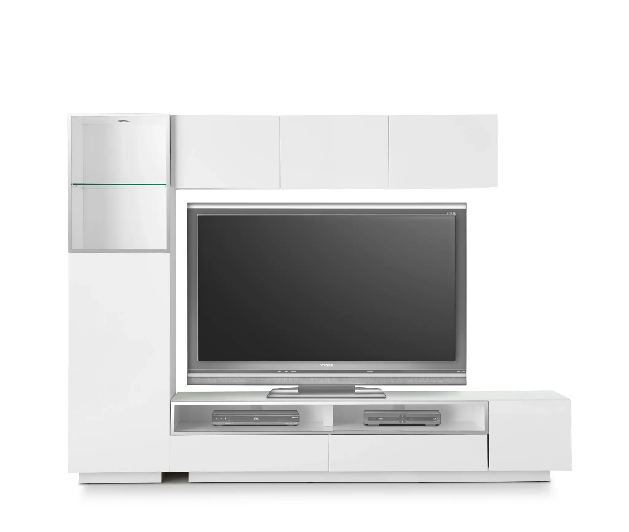 Vancouver White 108" 5-piece Left Modular Entertainment Wall Vancouver White 108" 5-piece Left Modular Entertainment Wall