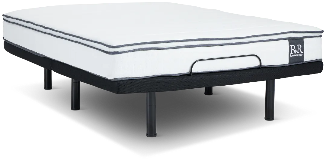 Rest & Renew By Zinus 8" Hybrid Elite Adjustable Mattress Set