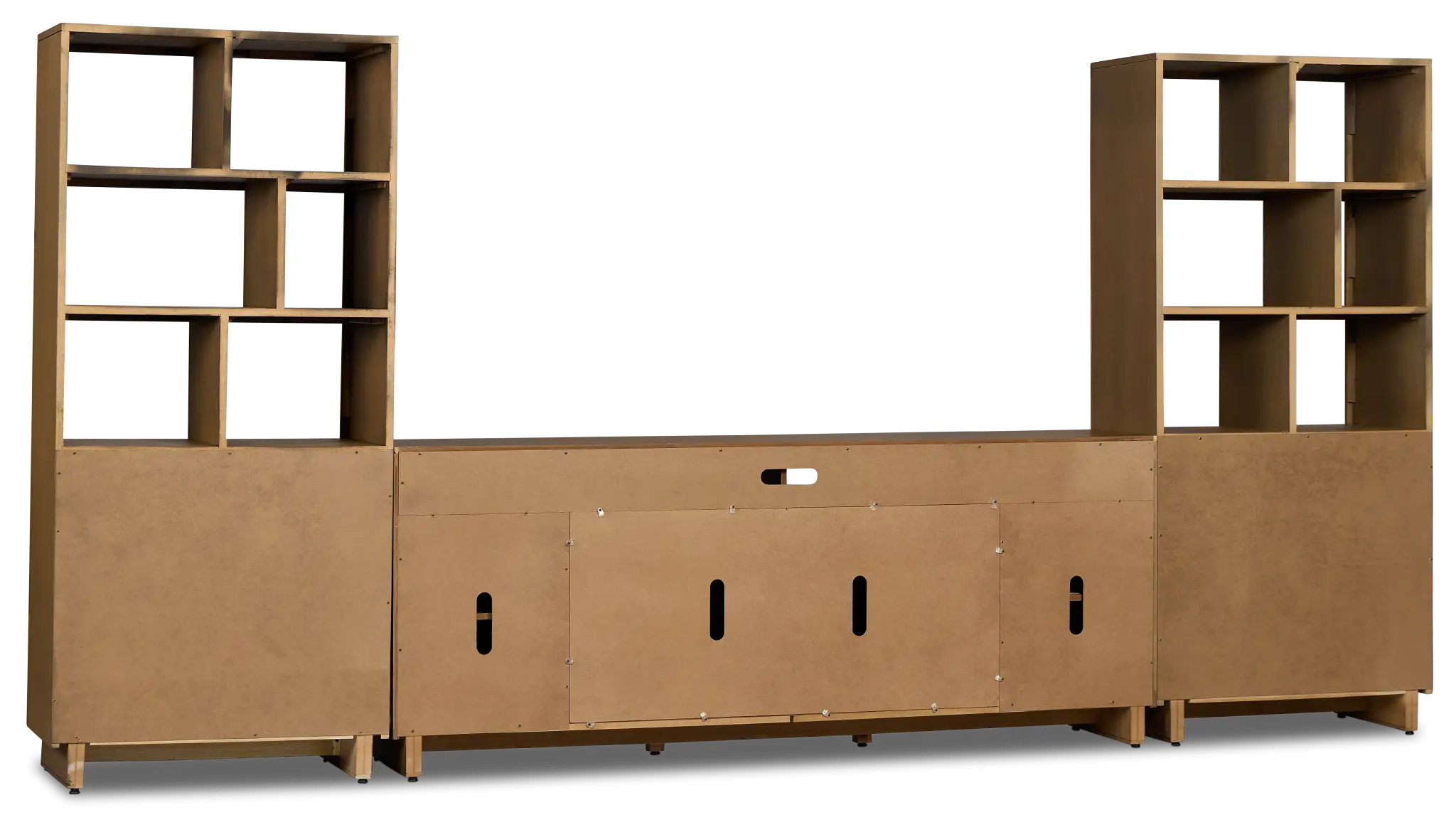 Richmond Light Tone 80" Open Pier Entertainment Wall With Fireplace Richmond Light Tone 80" Open Pier Entertainment Wall With Fireplace