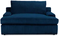 Charlie Dark Blue Fabric Chaise