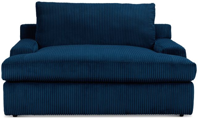 Charlie Dark Blue Fabric Chaise