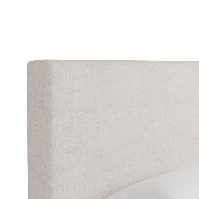 Grayton Linen Light Beige 54" Upholstered Platform Bed