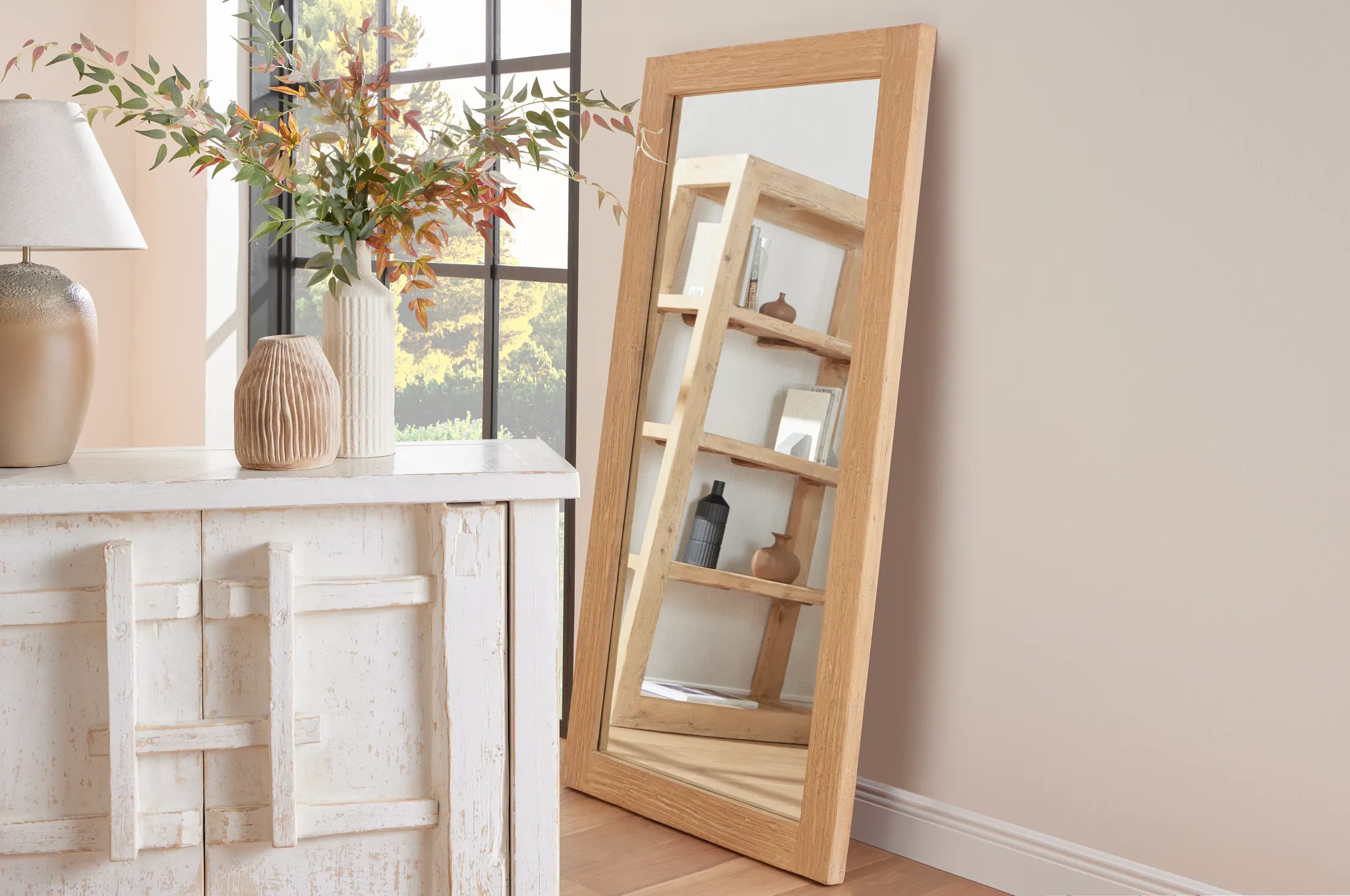 Paxton Light Tone Floor Mirror