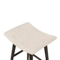 Four Hands Myles Light Beige Fabric 24" Upholstered Barstool