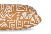 Glyphic Light Brown Lumbar Indoor/outdoor Accent Pillow