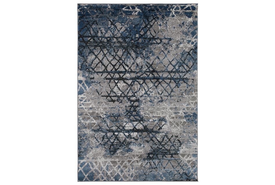 Venice Dark Blue 8x10 Area Rug