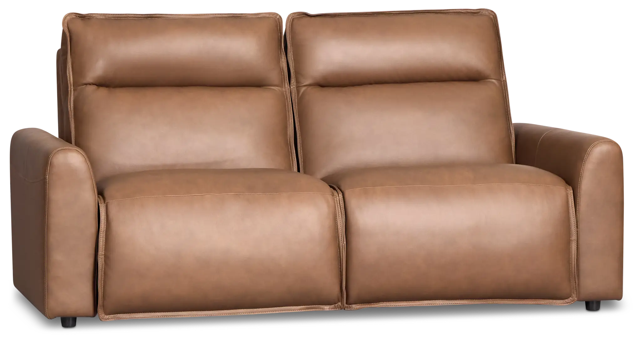 Edison Dark Brown Leather/Vinyl 2-piece Modular Power Reclining Sofa Edison Dark Brown Leather/Vinyl 2-piece Modular Power Reclining Sofa