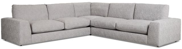 Calista Pewter Fabric Small Two-arm Sectional