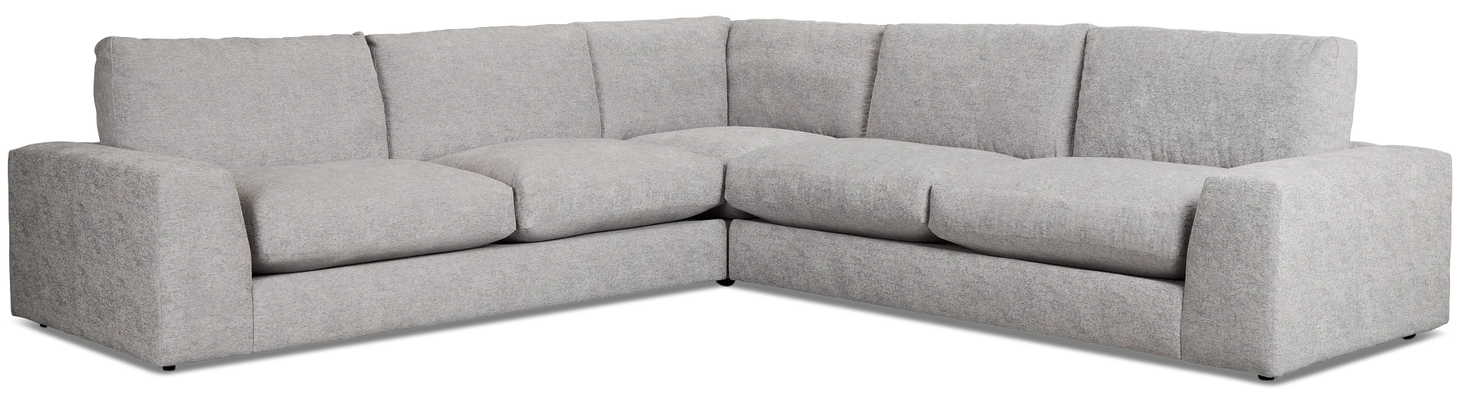 Calista Pewter Fabric Small Two-arm Sectional