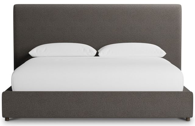 Grayton Elite Dark Gray 54" Upholstered Platform Bed