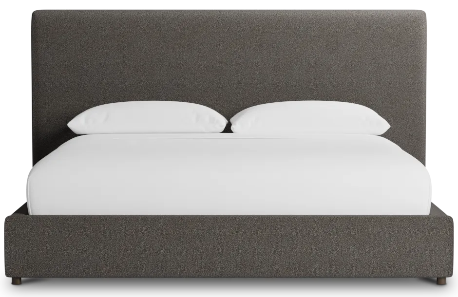 Grayton Elite Dark Gray 54" Upholstered Platform Bed