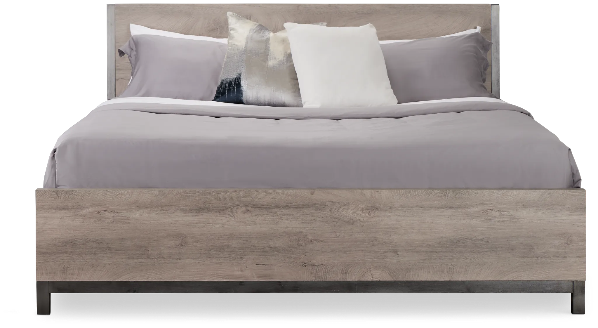 Evanston Gray Panel Bed