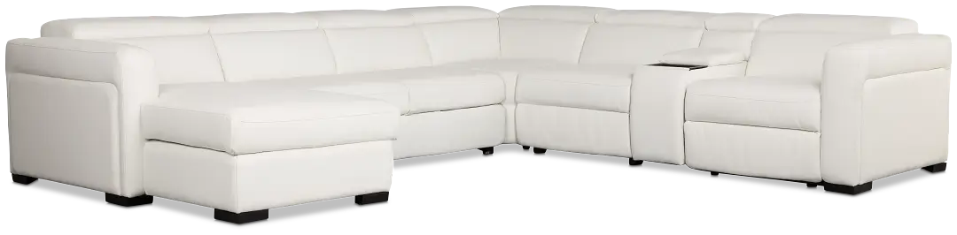 Melody White Storage Medium Left Power Reclining Chaise Sleeper Sect Melody White Storage Medium Left Power Reclining Chaise Sleeper Sect