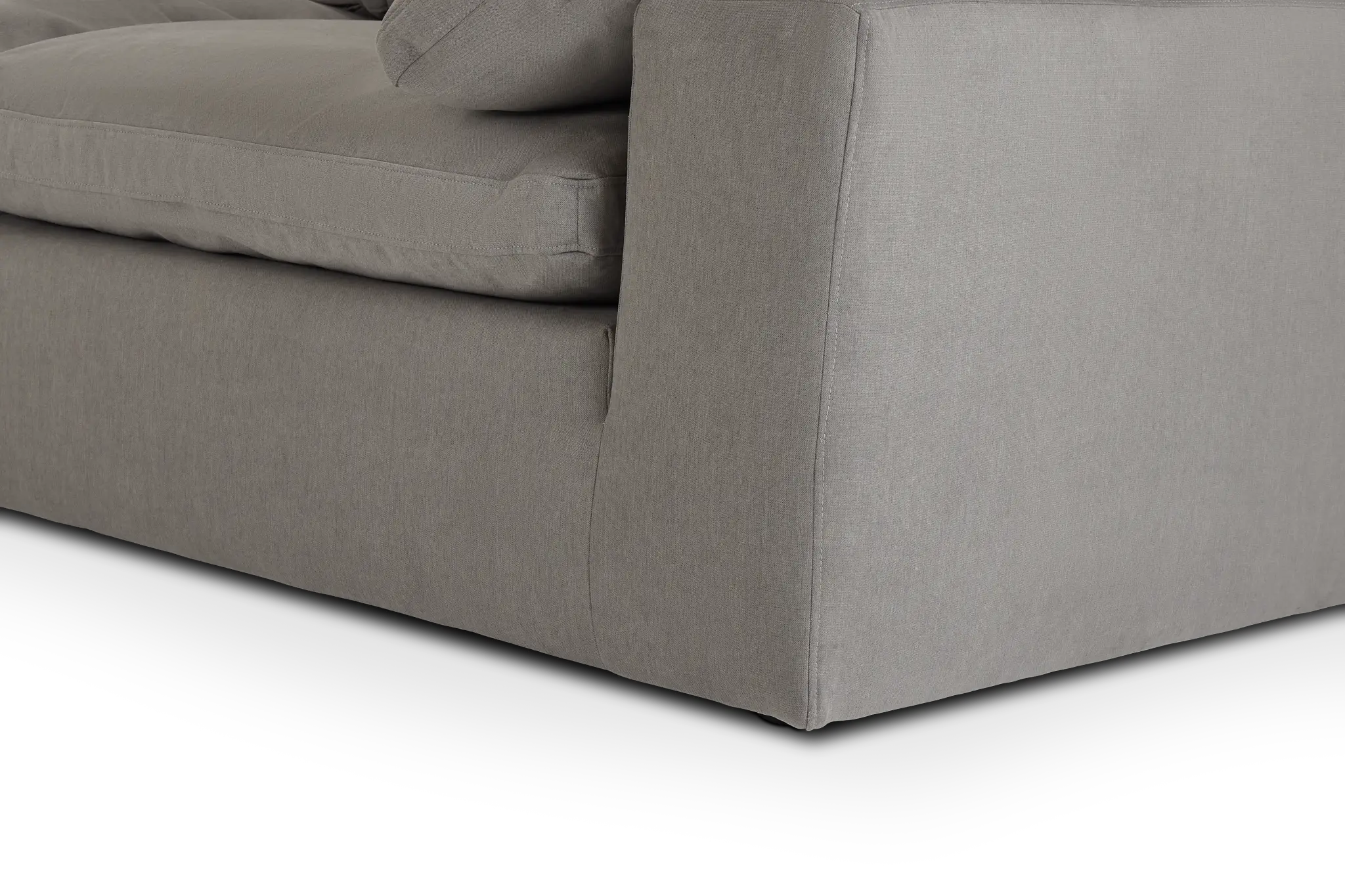 Nixon Light Gray Fabric 4-piece Bumper Sectional Nixon Light Gray Fabric 4-piece Bumper Sectional