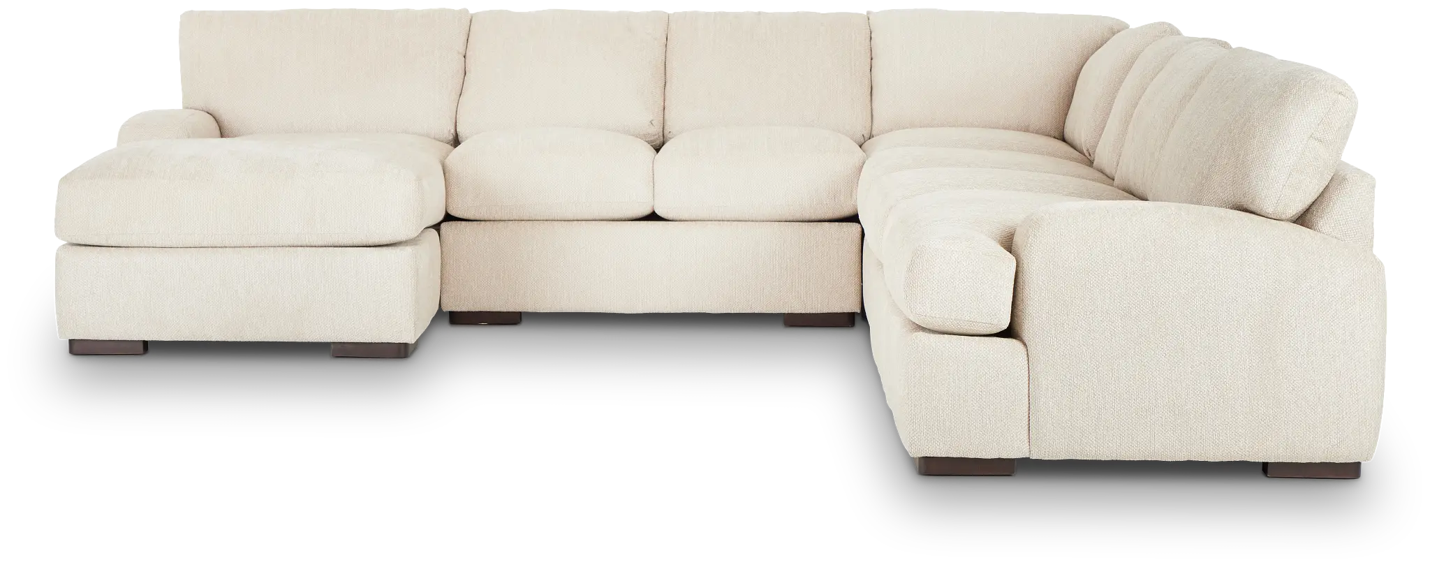 Alpha Beige Fabric Large Left Chaise Sectional Alpha Beige Fabric Large Left Chaise Sectional